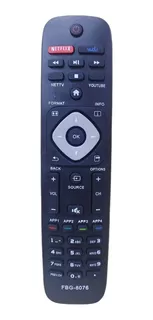 Kit 5 Controle Remoto Compatível C/ Tv Philips Smart