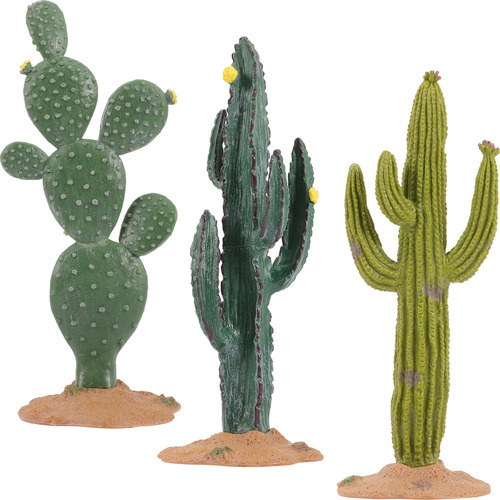 Decoração Simulada De Cactos, 3 Peças