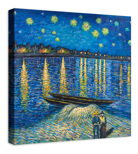 Cuadro Canvas Noche Estrellada Sobre El Rodano Van Gogh
