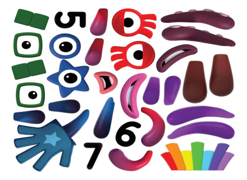 Set Adhesivos Reutilizables Numberblocks