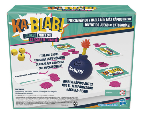 Juego De Mesa De Palabras Hasbro Gaming Ka-blab!