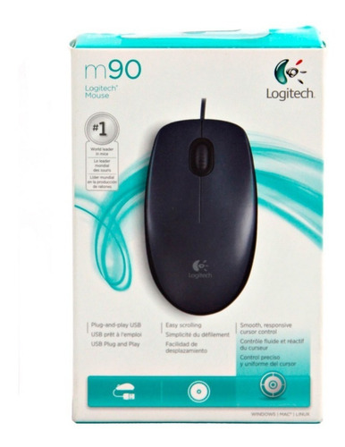 Mouse M90 Logitech Color Negro