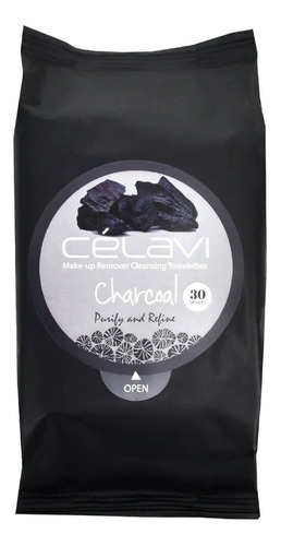 Celavi Toallitas Desmaquillantes Carbón Vegetal 30pz