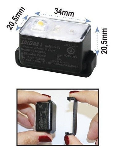Imagen 3 de 4 de Lalizas72349 Luz P/ Chaleco Salvavidas Todosailing