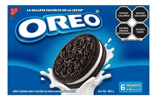 Galleta Caja Oreo 410 Grs C/u 5 Pack
