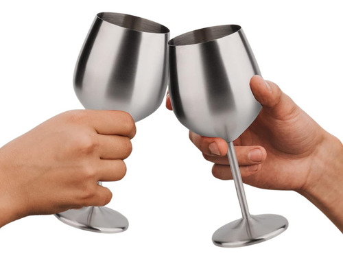Juego De 4 Copas De Vino Acero Inoxidable Sin Bpa