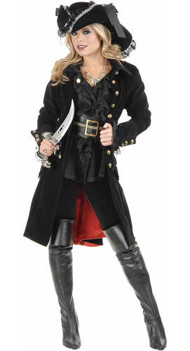 Disfraz De Capitán Pirata Para Mujer Talla: S Halloween