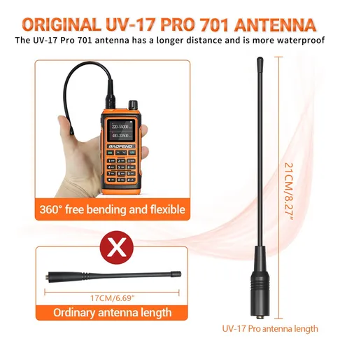 X6 Radio Walkie Talkie Baofeng Uv-17 Pro L Usb-c Ip45 Bf-17l