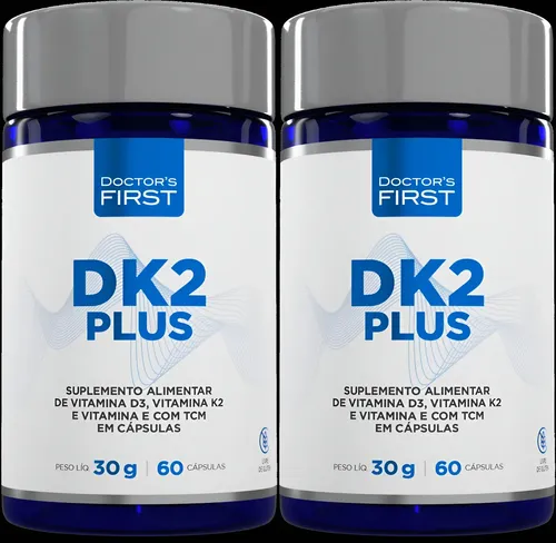 Kit 2 - Dk2 Plus Com Vitaminas D3 & K2 Sabor Sem | Frete grátis