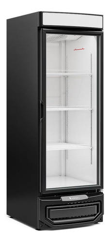 Refrigerador Vertical Frost Free Grd-57pr C/ Porta De Vidro Cor Preto 220v