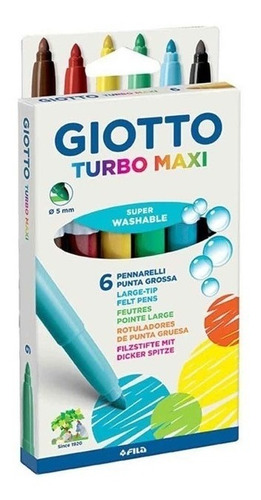Giotto Marcadores Escolares Turbo Maxi X6 