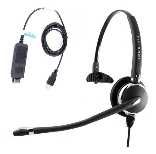 Mejor Cancelacion Ruido Audifono Monoaural Usb Adaptador