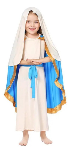 Disfraz Bíblico De La Virgen María Para Cosplay Para Niñas Y