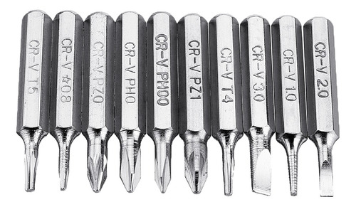 Drillpro 10pcs 4mm Cr-v Destornillador Juego De Brocas Phill