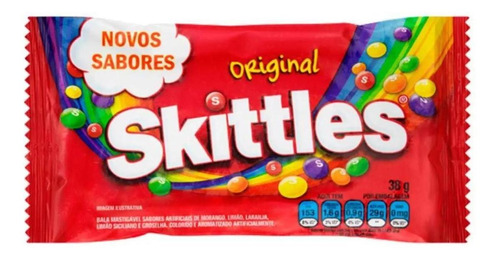 56 Bala Mastigavel Frutas Skittles Original Promoção Loja Do