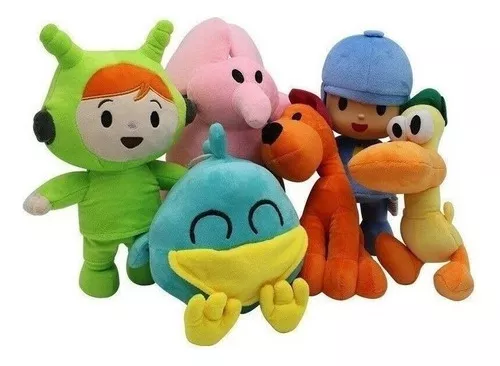 GENERICO Kit 6 hermosos peluches pocoyo muñecos juguetes originales