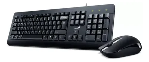 Combo Genius Km-160 Teclado + Mouse Usb Alambrico Antifluido