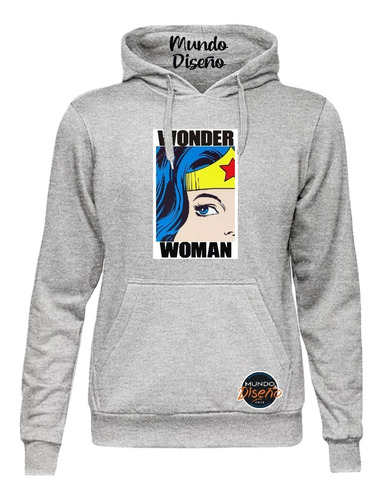 Poleron De Mujer Maravilla Marvel Wonder Woman Rostro