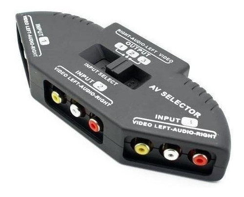 Cable Adapter 3 Way Audio Video Av Rca Composite Switch
