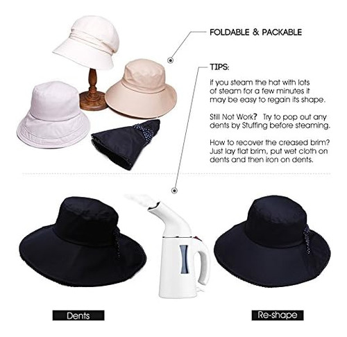 Gorra Con Solapa De Verano Para Mujer, Plegable, De Algodón,