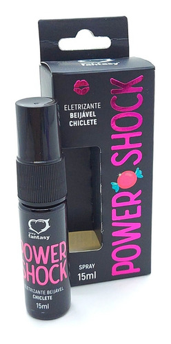 Power Shock Eletrizante Beijável 15ml Vibrador Líquido Sabor Chiclete