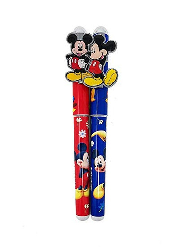 Disney Mickey Mouse Conjunto De Lápiz 2 Piezas (rojo, Azul)