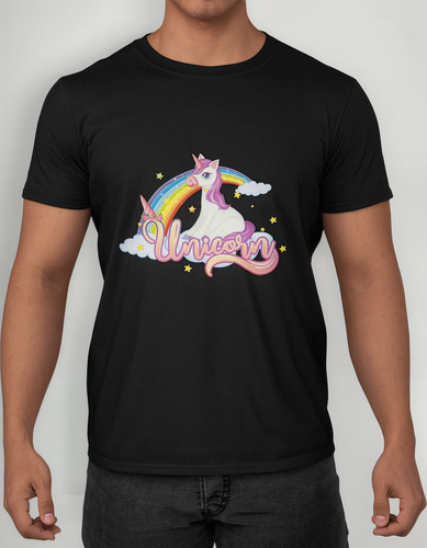 Playera Unicornio Mágico Arcoíris Adulto E Infantil