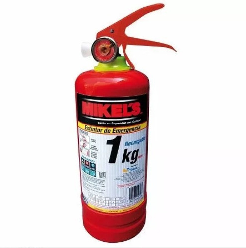 Extintor De Emergencia 1 Kg Mikels Recargable