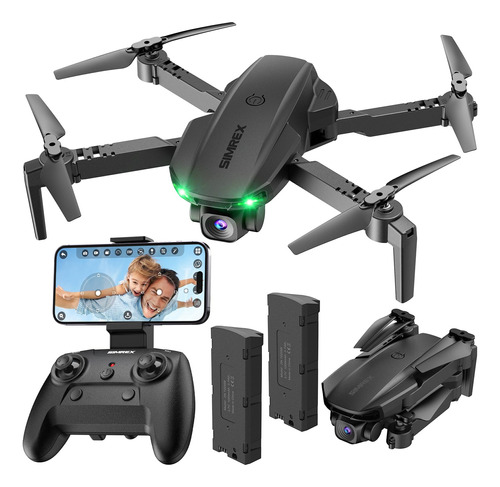 Dron Con Cámara Plegable Y Luces Rgb, Graba En 1080p