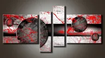 Comprar Cuadros Tripticos Abstractos Pintados A Mano Sobre Tela Text
