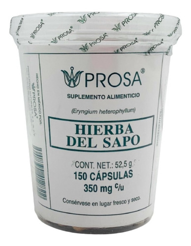 Imagen 2 de 3 de Hierba Del Sapo 150 Capsulas Prosa (4 Piezas) Envio Full