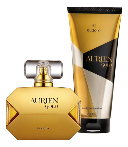 Aurien Gold Colônia 100ml + Loção Iluminadora Corporal Aurien Gold 200ml