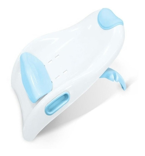 Imagem 2 de 5 de Cadeirinha De Banho Do Bebe Higienica Assento Regulavel Azul