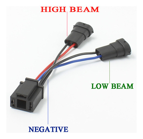 1 Par De Adaptadores Macho H9/h11 A Conector Hembra H4 De 3