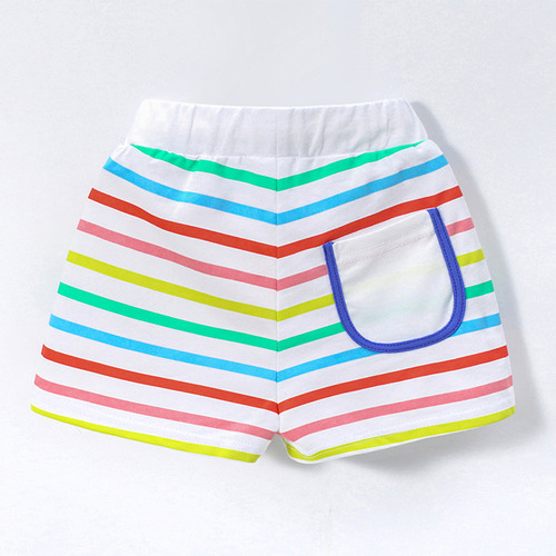 Nuevos Pantalones De Verano Para Niños De Algodón A Rayas Co