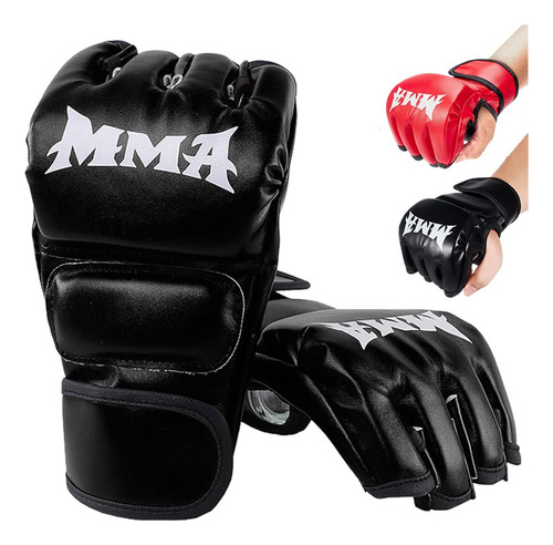 Guantes De Boxeo Con Entrenamiento De Medio Dedo Kickboxing