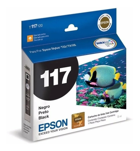 Cartucho De Tinta Epson 117 T117120 Negro Original