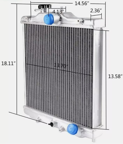 Radiador De Aluminio 3 Celdas Honda D