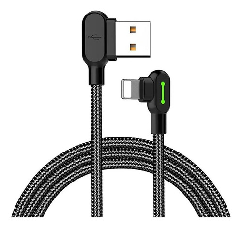 Cable Mcdodo Original / iPhone 1.2m Lightning Black En 90º