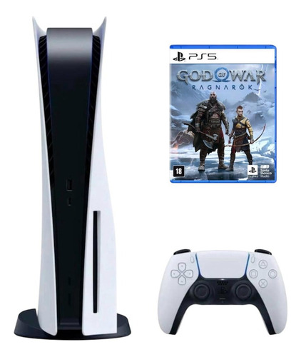 Oferta Console Playstation 5 Sony Versão Com Disco + Jogo God Of War Ragnarok Ps5 (Recondicionado)