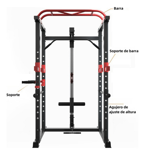 Power Rack Pull Ups De Potencia Sentadillas Dominada Jaula