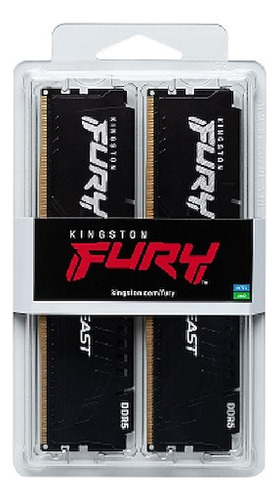 Memoria Kingston Fury Beast Ddr5 32gb (2x16gb) 6400mhz Cl32