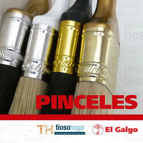 Imagen 4 de 10 de Pincel El Galgo N 15 Gold Cerda Profesional Virola 2 Latex