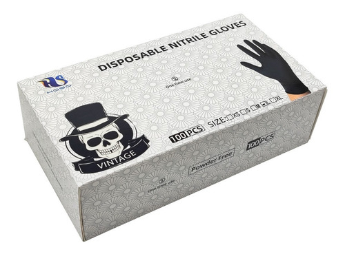 Imagen 1 de 5 de Guantes De Barbero Aseo Cocina Nitrilo Desechables 100 Pcs