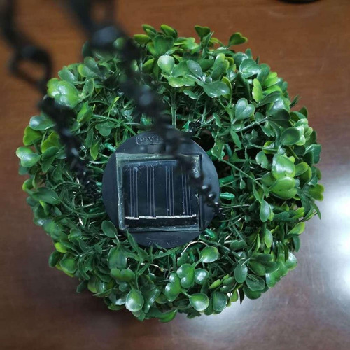 A*gift 2pcs Bola De Hierba Solar Led Luz Colgante Jardín Ala