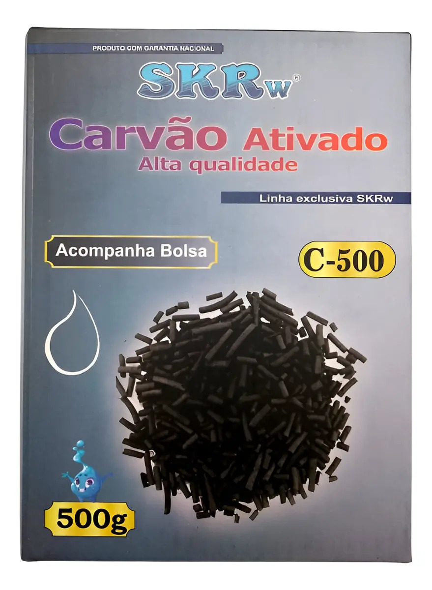 Carvao Ativado Pelet Skrw Com Bolsa 500g