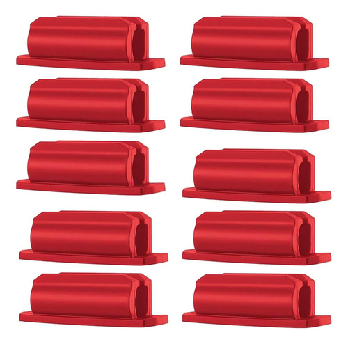 Portalápices De Silicona Adhesiva De 10 Piezas Fiable Rojo