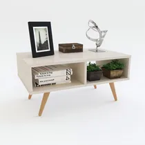 Comprar Delos DL889FC mesa ratona de centro estilo nórdico escandinavo color fineline crema