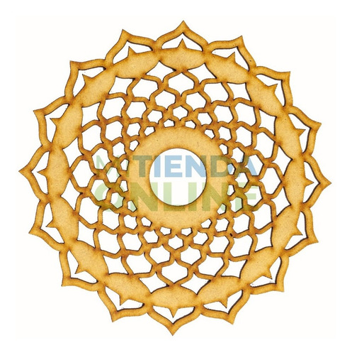 7 Chakras Reiki De 15 Cm X 15 Cm Mdf 3mm Mandalas Natural