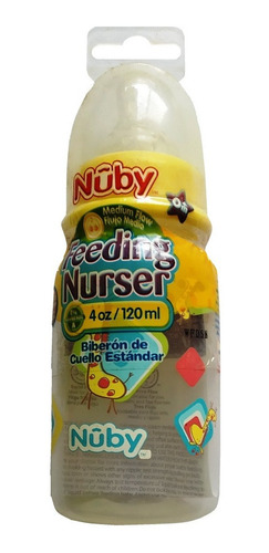 Nuby Biberón  Pp  Sleve  Transparente Impresos 4 Oz / 01161